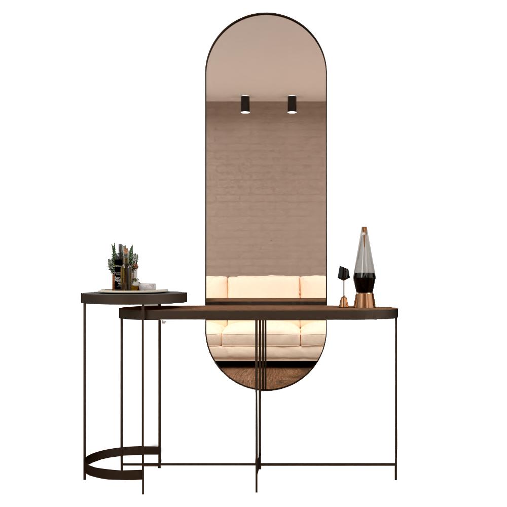 Combo Ancona Para Sala, Incluye Un Espejo Y Dos Mesas Auxiliares img #4