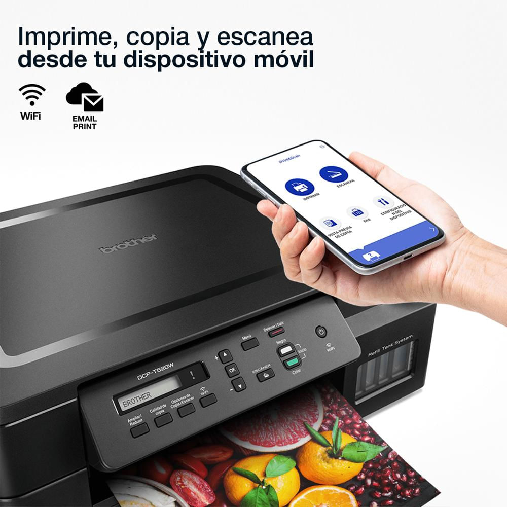 Impresora Multifuncional Color Brother T520w Wifi Amplia New img #3