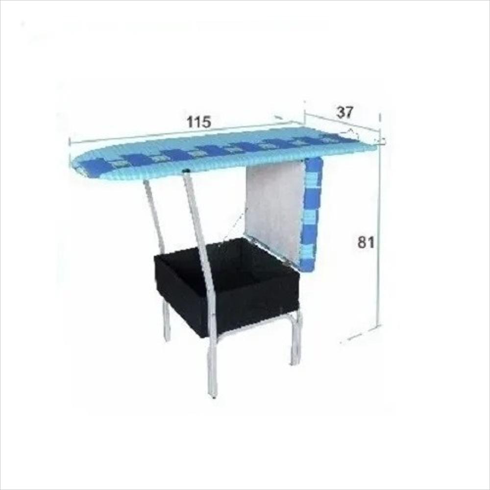 Mesa De Planchar Con Cajon Y Silla Multiusos Planchado Hogar img #2