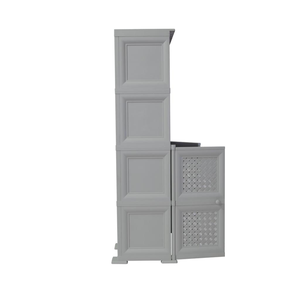 Mueble Organizador Elegance Rattan Monet, Gris, Con Dos Puertas Batientes img #4