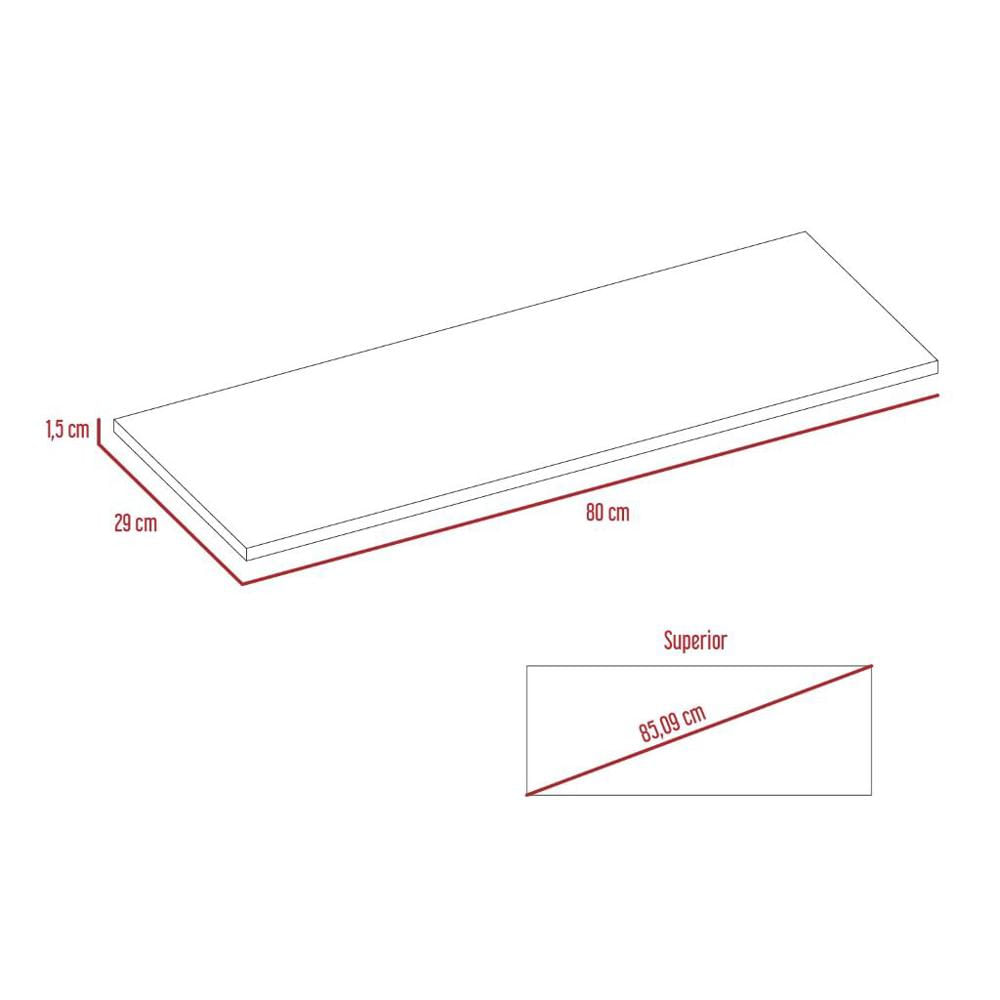 Entrepaño Flotante Blanco Coruña,, X6 Unidades img #5