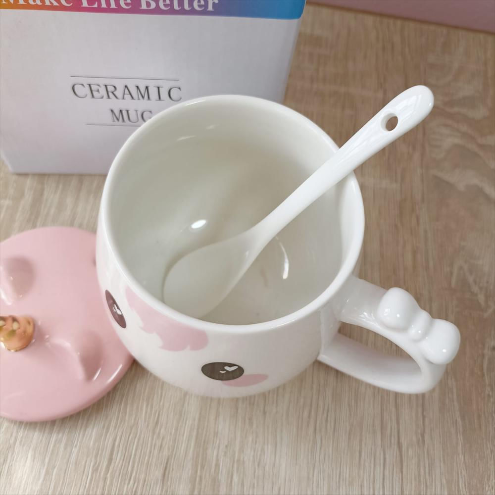 Mug Taza Pocillo Ceramica Cuchara Tapa Lindo Regalo Unicornio img #2