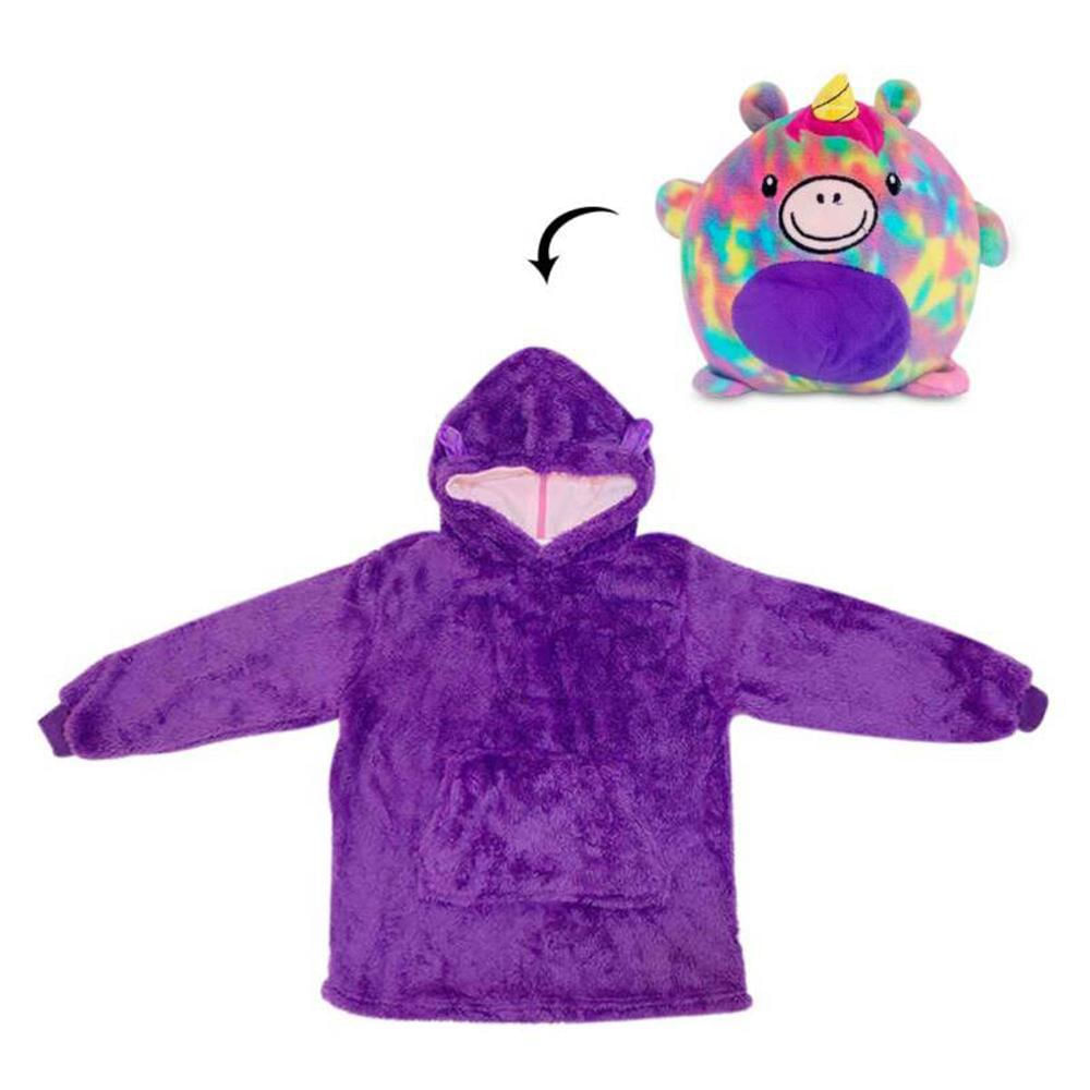 Peluche Convertible Buzo Capucha Color Morado img #1