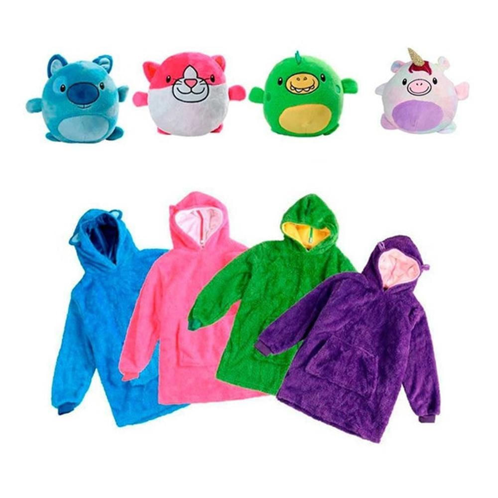 Peluche Convertible Buzo Capucha Color Morado img #2