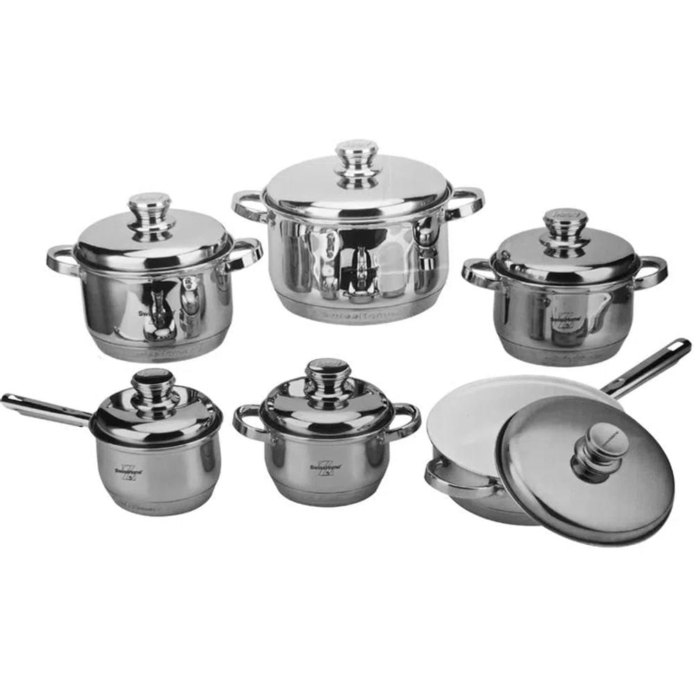 Batería De Ollas De 12 Piezas Swisshome img #1