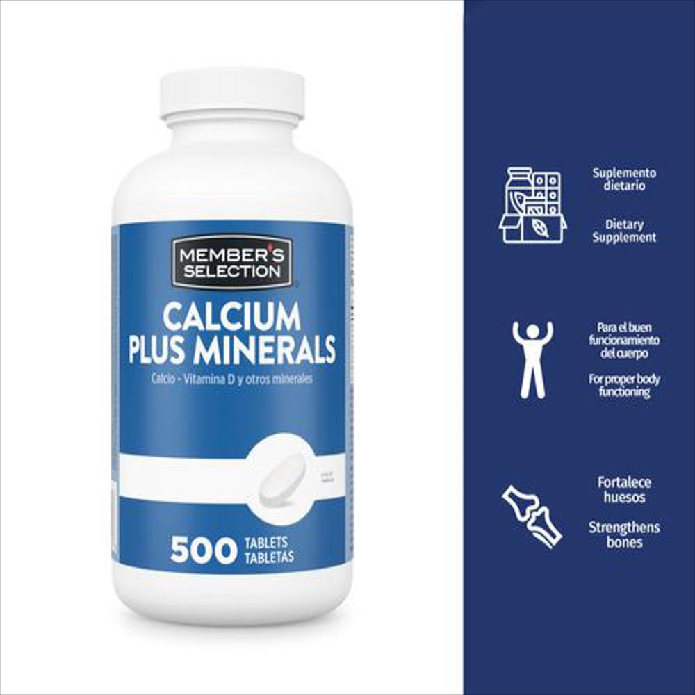 Calcio 600 Mg + Vitamina D 400 Iu 500 Tabletas Calcium Plus img #2