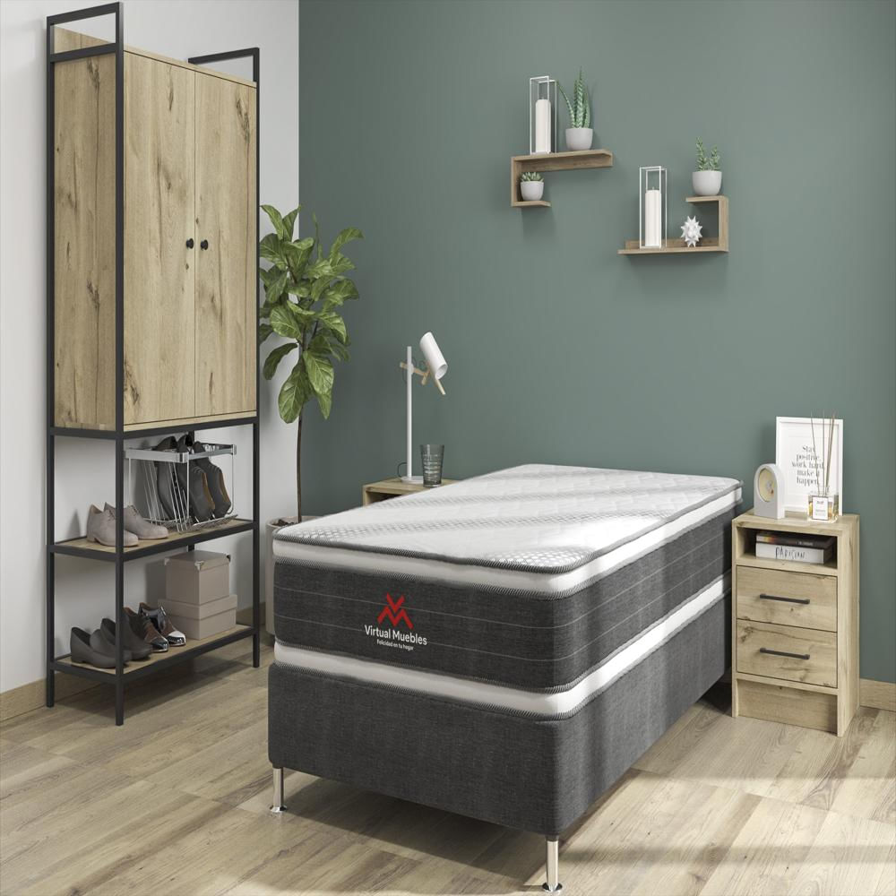 Combo Para Habitación Acis, Incluye Base Cama Sencilla, Colchón Y Protector img #1