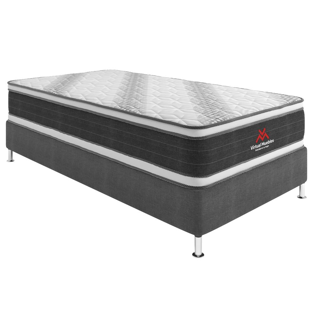 Combo Para Habitación Acis, Incluye Base Cama Sencilla, Colchón Y Protector img #2
